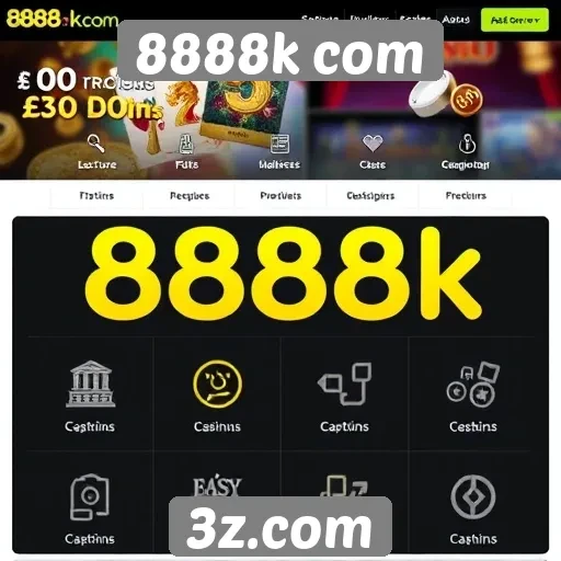 Principais recursos disponíveis no site 8888k com